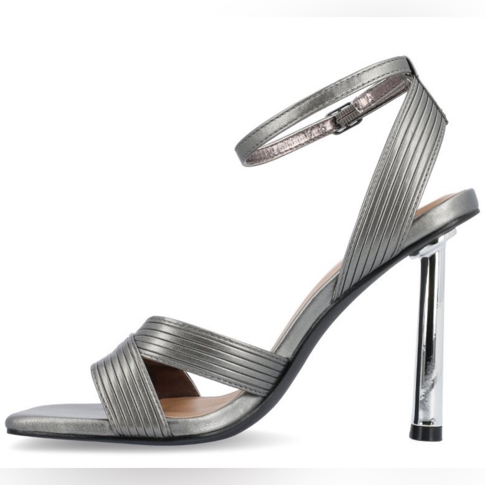 Journee Collection Womens Annett Tru Comfort Foam Mid Heel Open Toe, Size 7.5